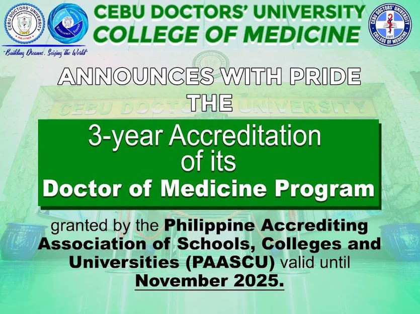 College of Medicine for achieving the 3-year PAASCU Accreditation